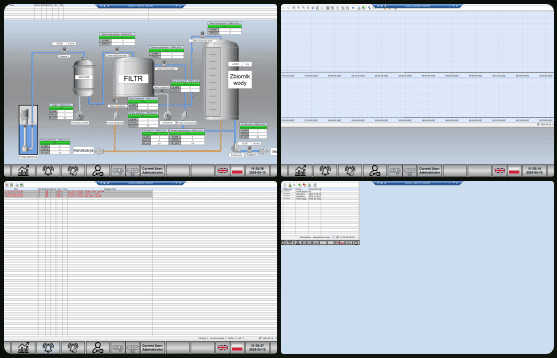 SCADA application screen by SCADA World student, Piotr